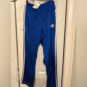 Adidas Kids Royal Blue Joggers with White Stripes NWT M